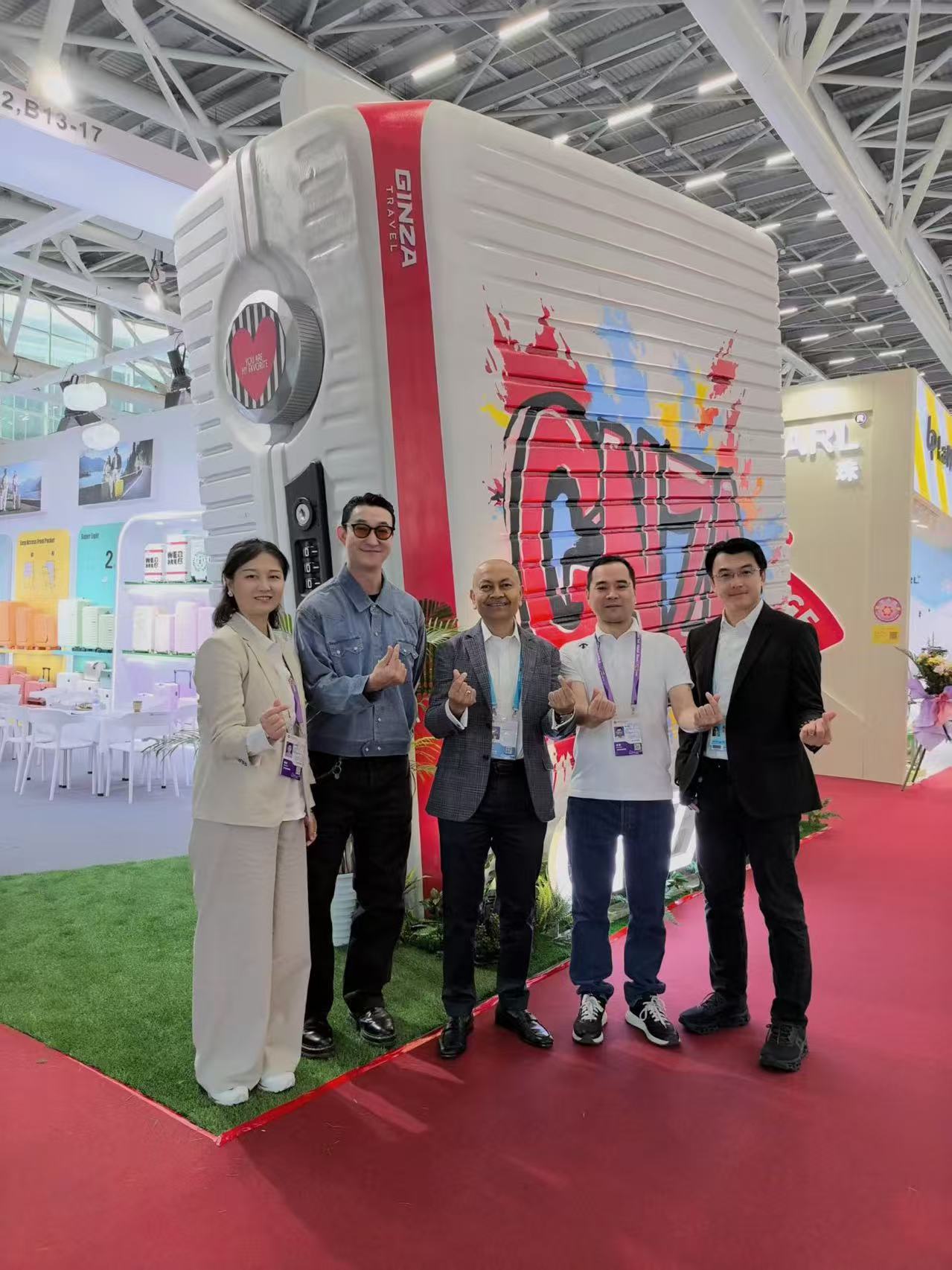 Overseas buyers visiting the GNZA stand at the Canton Fair in Guangzhou